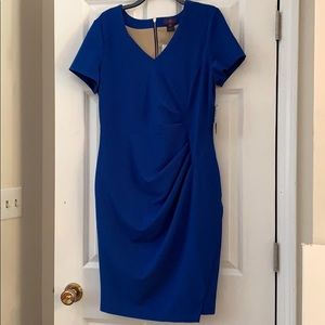 NYDJ Ruched Short Sleeve Dress